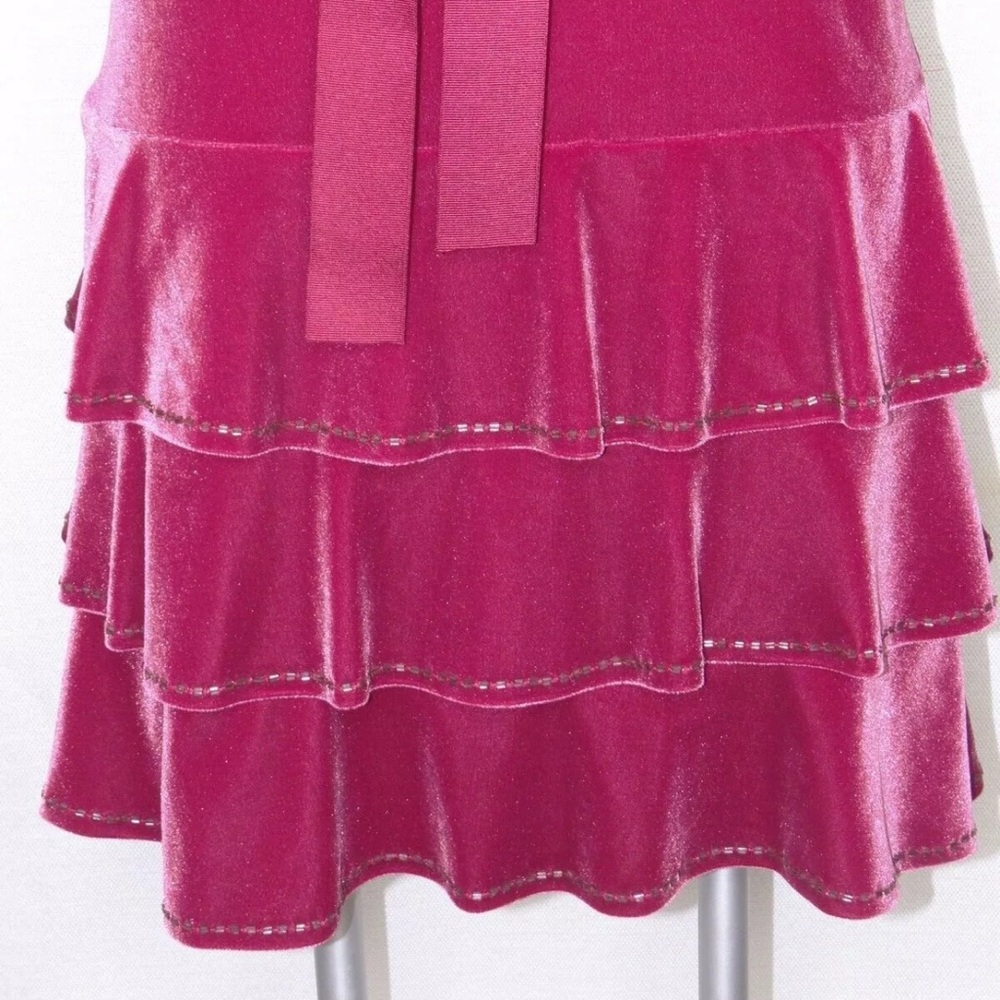 Moda International Small Ruby Red Soft Velour Dre… - image 4
